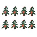 Clayre & Eef Decoratieve Knijpers 3x1x4 cm Groen Hout Kerstbomen