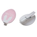 Clayre & Eef Pinces décoratives Œuf 3x1x5 cm Rose Bois