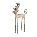 Clayre & Eef Statuetta decorativa Cervo 16x5x25 cm Beige Metallo