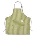 Clayre & Eef Grembiule da cucina 65x70 cm Verde Poliestere Strisce