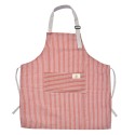 Clayre & Eef Grembiule da cucina 65x70 cm Rosa Poliestere Strisce