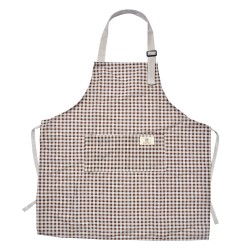 Clayre & Eef Tablier de cuisine 65x70 cm Marron Polyester Losanges