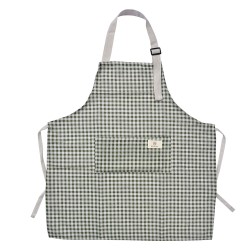 Clayre & Eef Grembiule da cucina 65x70 cm Verde Poliestere Rombi