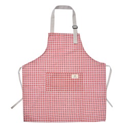 Clayre & Eef Tablier de cuisine 65x70 cm Rouge Polyester Losanges