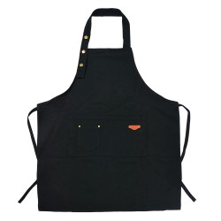 Clayre & Eef Tablier de cuisine 75x65 cm Noir Polyester