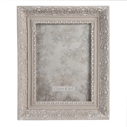 Clayre & Eef Cornice per foto 13x18 cm Grigio Plastica Rettangolo