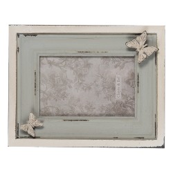 Clayre & Eef Cadre photo 10x15 cm Bleu Beige MDF Rectangle