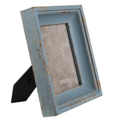 Clayre & Eef Cornice per foto 13x17 cm Blu Legno  Rettangolo