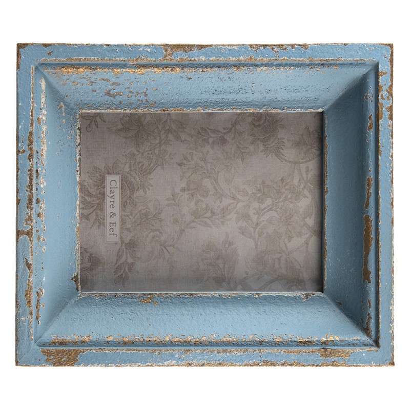 Clayre & Eef Cadre photo 13x17 cm Bleu Bois Rectangle