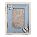 Clayre & Eef Photo Frame 10x15 cm Blue MDF Butterfly