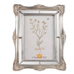 Clayre & Eef Photo Frame 13x18 cm Silver colored Plastic Glass