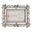 Clayre & Eef Photo Frame 13x18 cm Silver colored Plastic Glass Butterflies