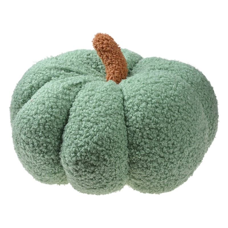 Clayre & Eef Decorative Cushion Pumpkin Ø 28x18 cm Green Fabric