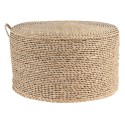 Clayre & Eef Pouf Ø 40x23 cm Brown Seagrass Round