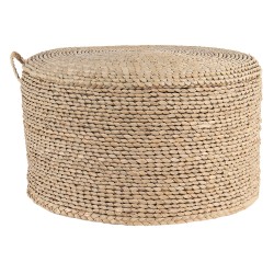 Clayre & Eef Pouf Ø 40x23 cm Marrone Zostera Rotondo