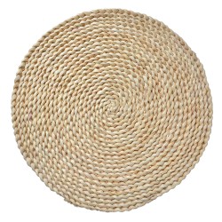 Clayre & Eef Set de table Ø 38 cm Beige Paille Rond