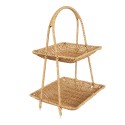 Clayre & Eef 2-stöckige Etagere 23x23x39 cm Beige Kunststoff