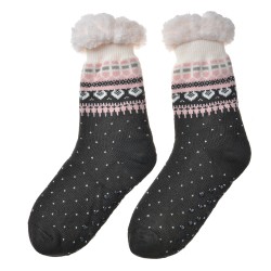 Clayre & Eef Chaussettes de maison one size Noir Synthétique