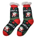 Clayre & Eef Chaussettes de Noël one size Noir Synthétique Père Noël