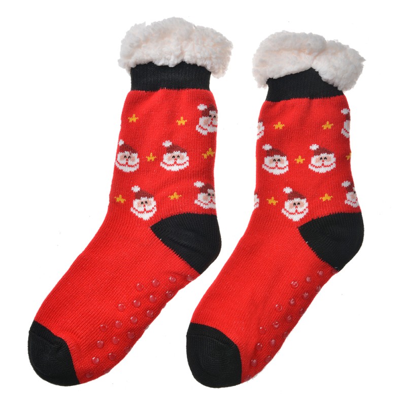 Clayre & Eef Chaussettes de Noël one size Rouge Synthétique