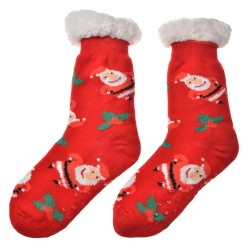 Clayre & Eef Calze di Natale one size Rosso Sintetico Babbo Natale