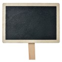 Clayre & Eef Krijtbord 8x2x8 cm Zwart Hout