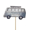 Clayre & Eef Stecchino per piante Autobus 27 cm Grigio Legno