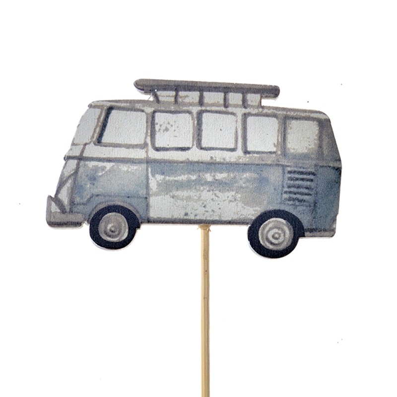 Clayre & Eef Tuteur de plante Bus 27 cm Gris Bois