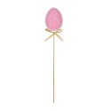 Clayre & Eef Plant stake Egg 30 cm Pink Wood