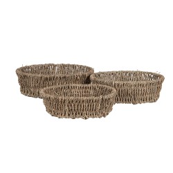 Clayre & Eef Panier de rangement set de 3 Marron Zostère