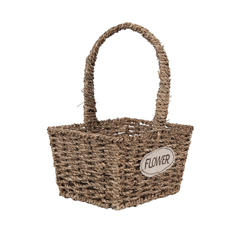 Clayre & Eef Storage Basket Set of 2 Brown Seagrass