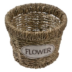 Clayre & Eef Storage Basket Set of 2 Ø 16 / Ø 13 cm Brown Seagrass