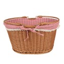 Clayre & Eef Basket with Handle 38x30x21 cm Brown Plastic