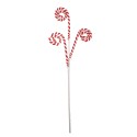 Clayre & Eef Décoration de Noël Canne en sucre d'orge 66 cm Rouge Plastique