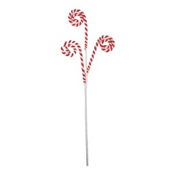 Clayre & Eef Christmas Decoration Candy Cane 66 cm Red Plastic