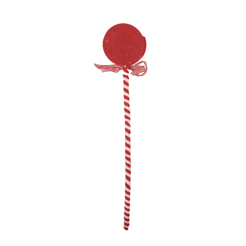 Clayre & Eef Christmas Decoration Lollipop 41 cm Red White Plastic