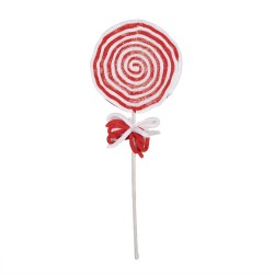 Clayre & Eef Christmas Decoration Lollipop 41 cm Red Plastic