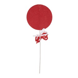 Clayre & Eef Kerstdecoratie Lolly 41 cm Rood Kunststof