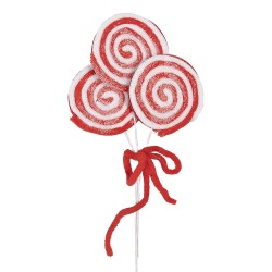 Clayre & Eef Christmas Decoration Lollipop 30 cm Red Plastic