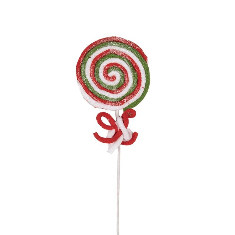 Clayre & Eef Christmas Decoration Lollipop 42 cm Red Plastic