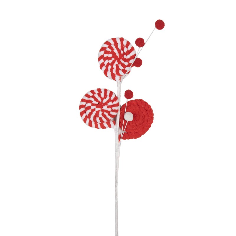 Clayre & Eef Christmas Decoration Lollipop 42 cm Red Plastic