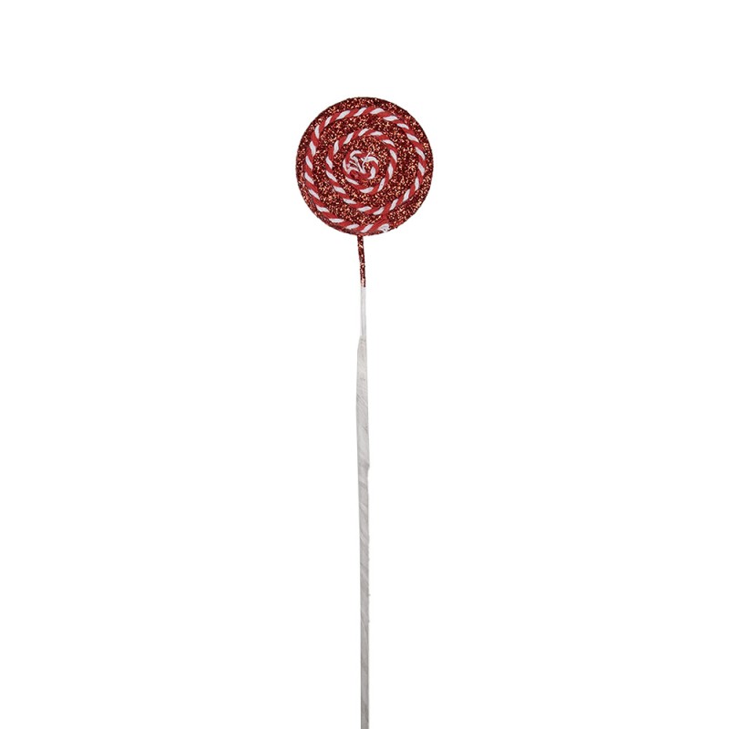 Clayre & Eef Kerstdecoratie Lolly 40 cm Rood Kunststof