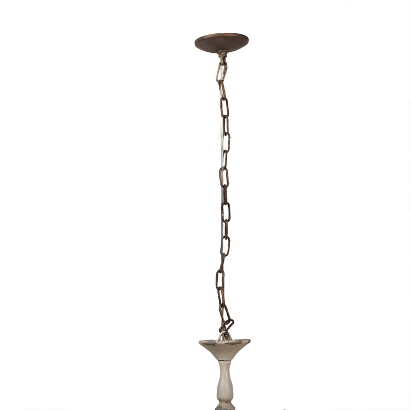 Clayre & Eef Pendant Lamp Ø 80x72 cm Beige Iron