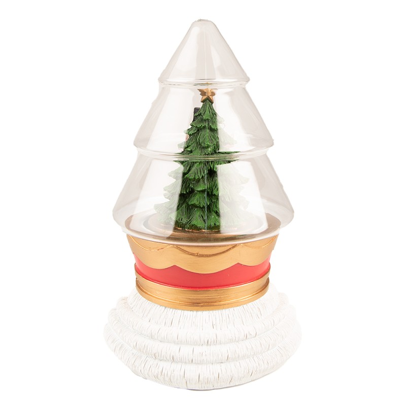 Clayre & Eef Cloche Casse-noisette 15x13x24 cm Rouge Vert Plastique Verre