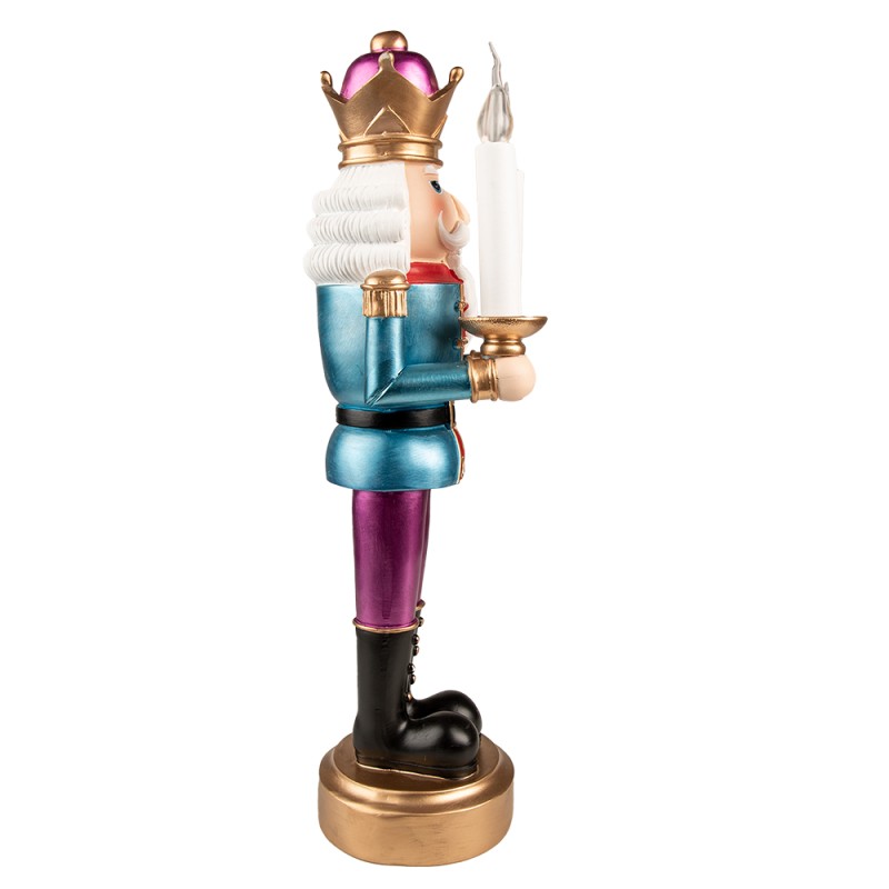 Clayre & Eef Figurine Casse-noisette 41 cm Bleu Violet Polyrésine