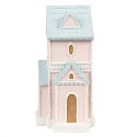 Clayre & Eef Lebkuchenhaus mit LED 10x8x16 cm Rosa Kunststoff