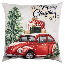 Clayre & Eef Kissenbezug 45x45 cm Beige Polyester Weihnachtsbaum