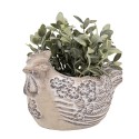 Clayre & Eef Planter Chicken 26x16x15 cm Beige Stone