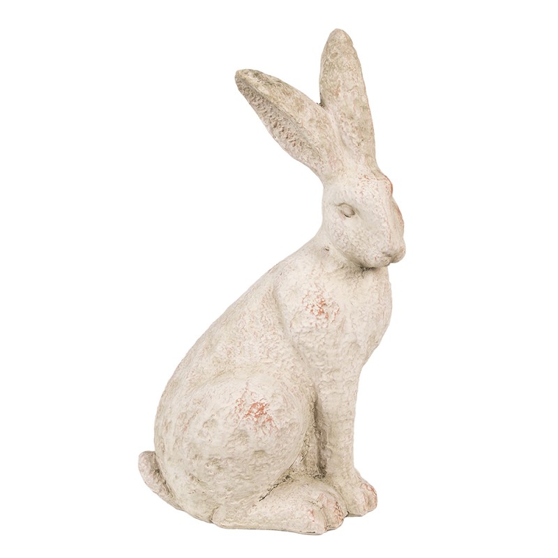 Clayre & Eef Figurine décorative Lapin 19x15x35 cm Beige Pierre