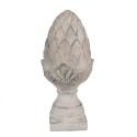 Clayre & Eef Decoratie Beeld Dennenappel Ø 17x39 cm Grijs Steen